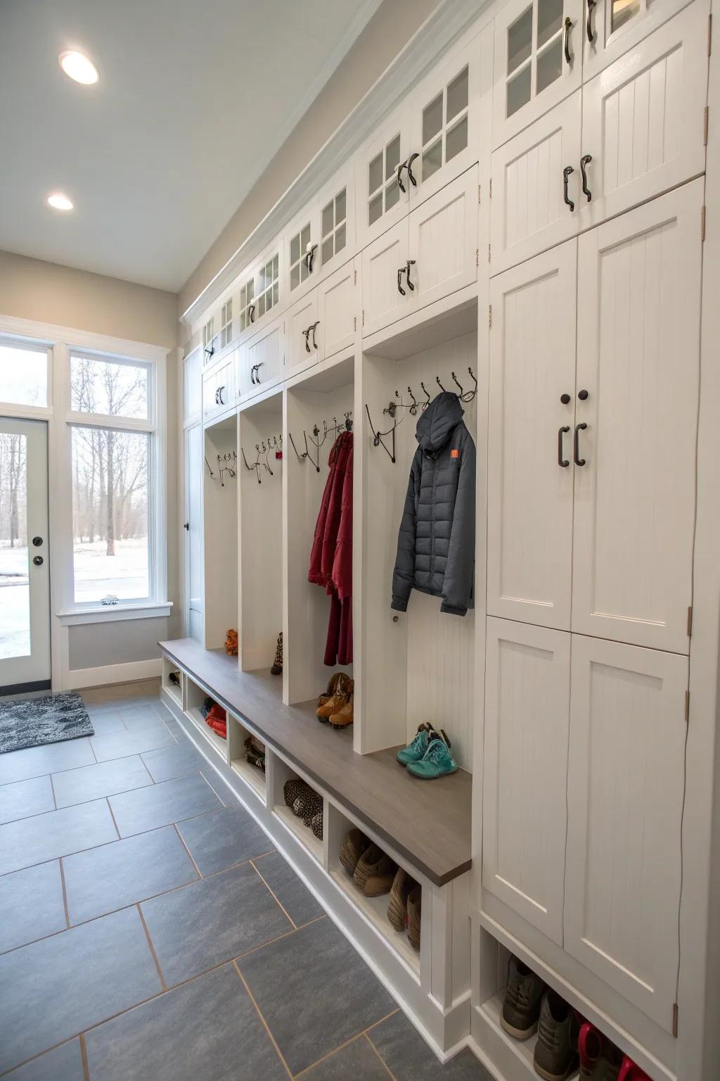 Personalized cubbies for custom arrangement.