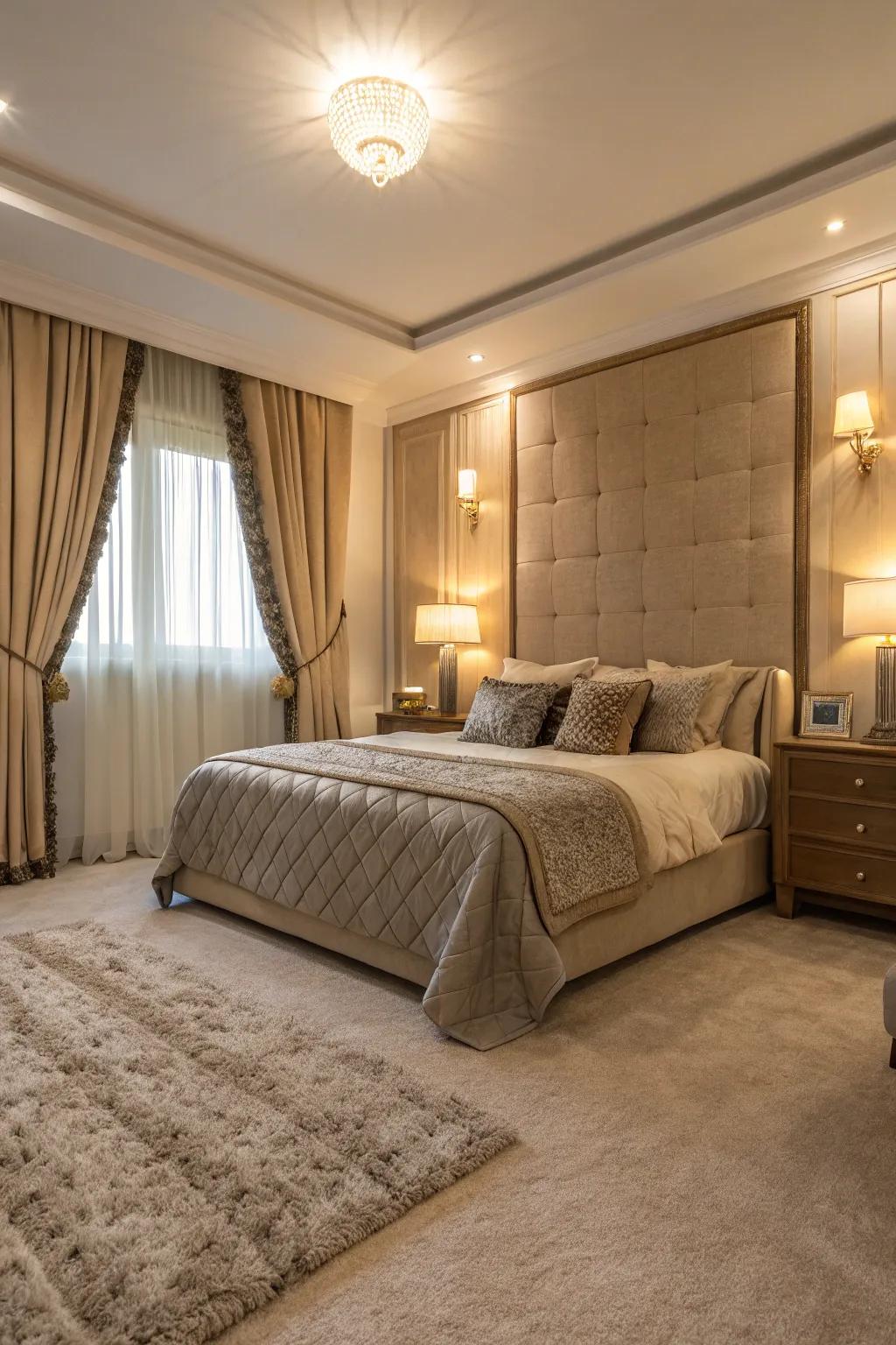 Plush carpets present a luxurious touch with a subtle presence.