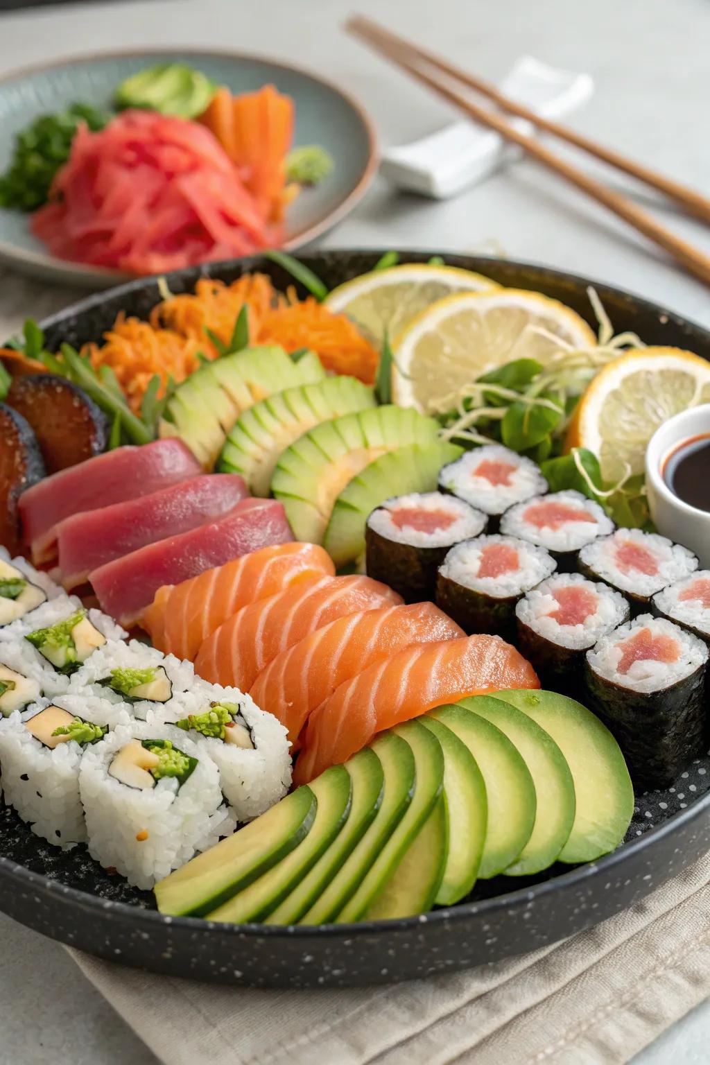 Rolled rice plate brings a stunning, flavorful twist.