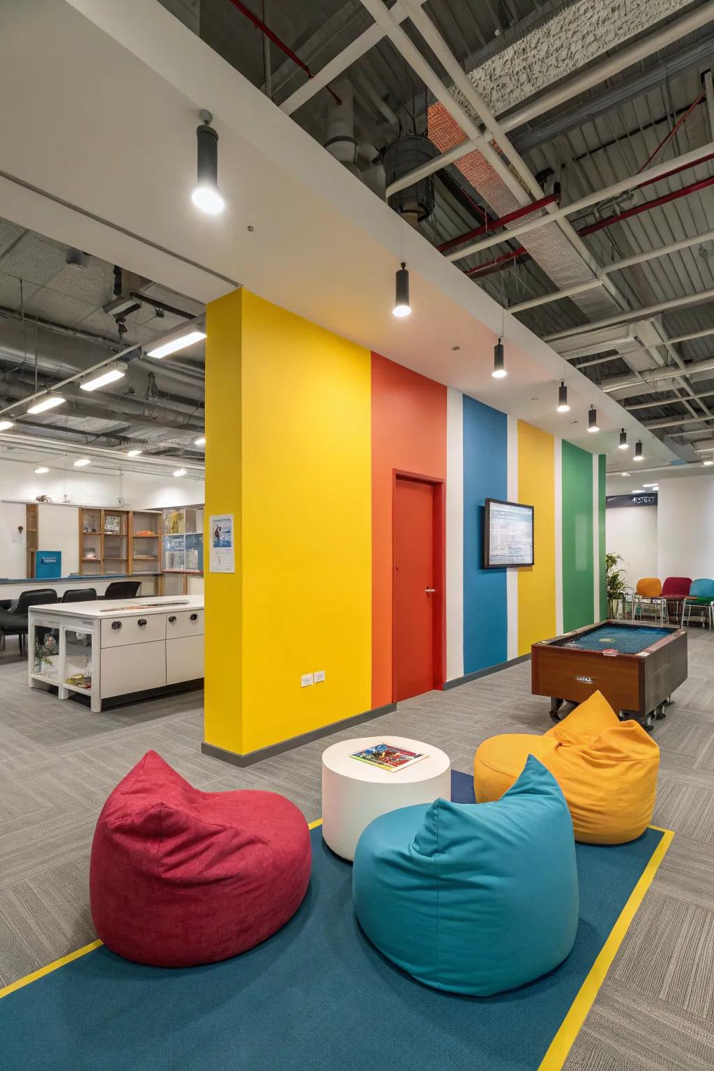 Using color to make your game room energetic and well-defined.