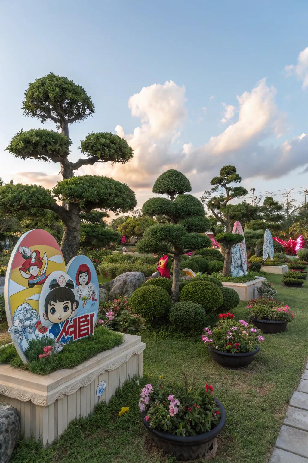 Forge a tranquil animated outdoor sanctuary for serenity and creativity.