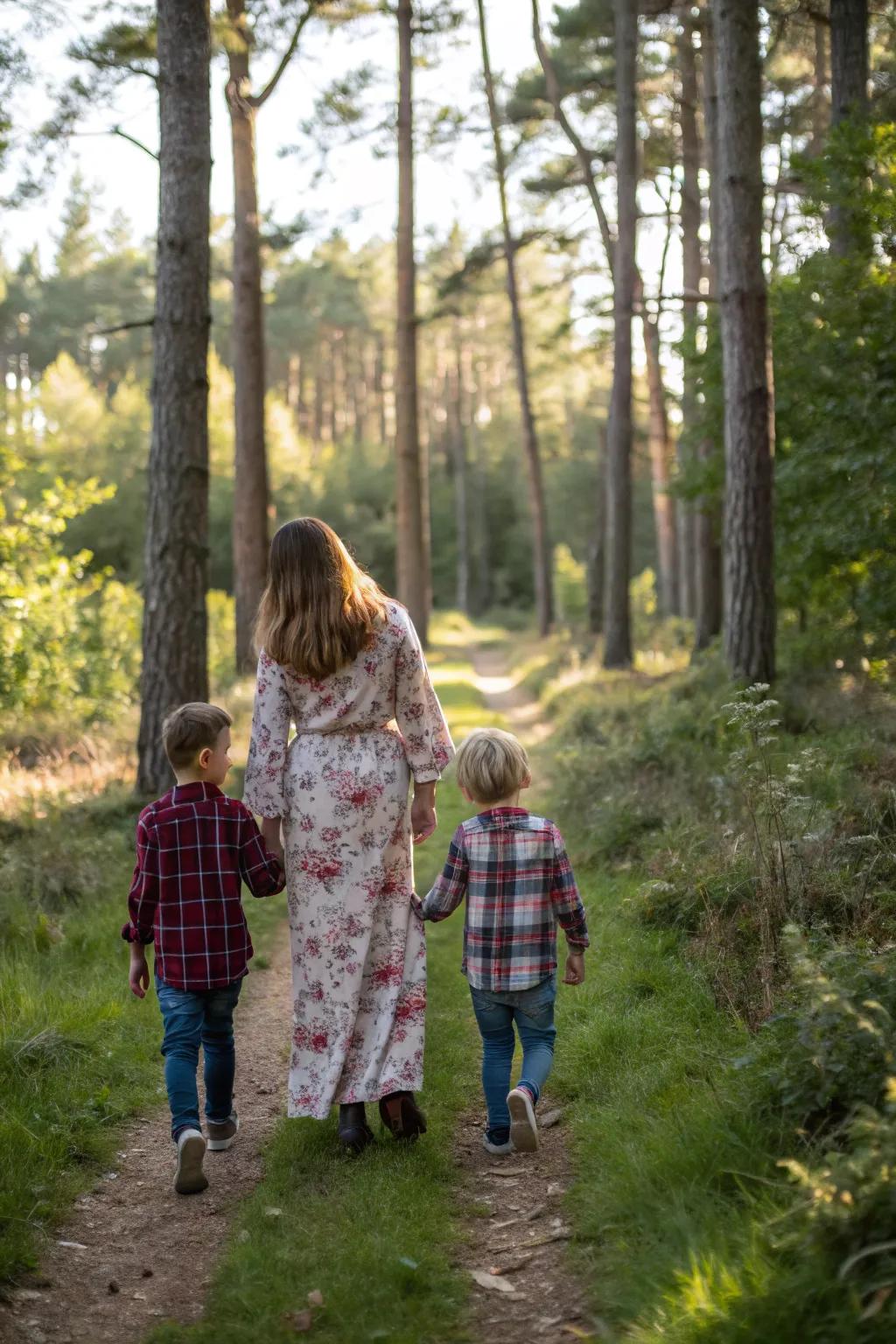 Natural textures add depth and warmth to family images.
