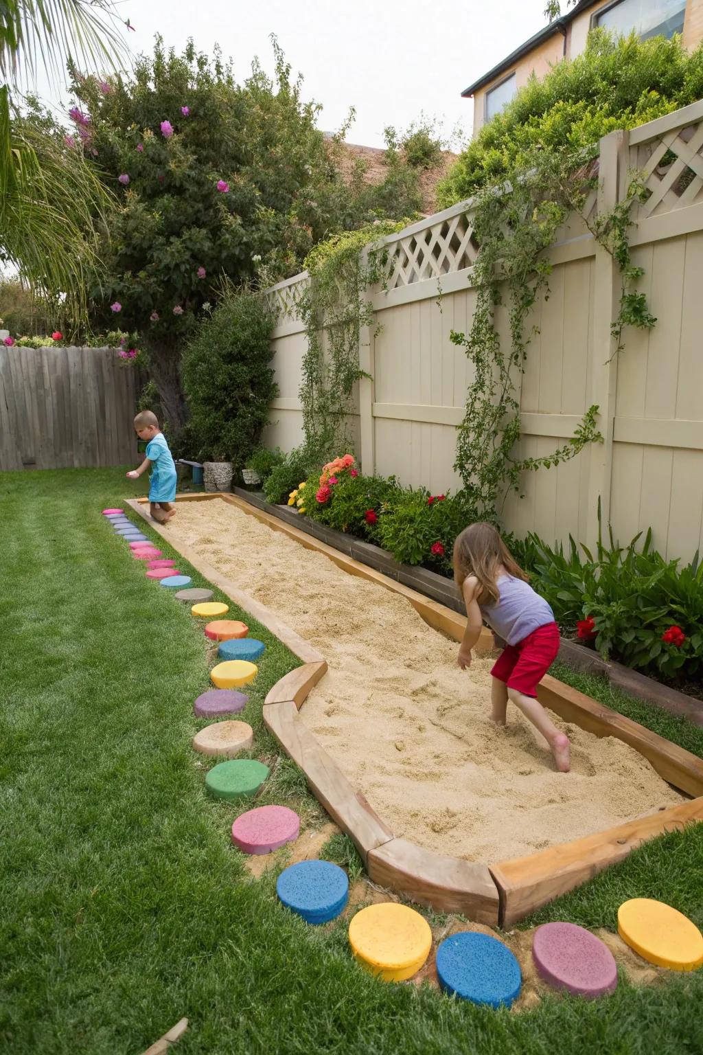 Forge a playful paradise for children with interactive elements.