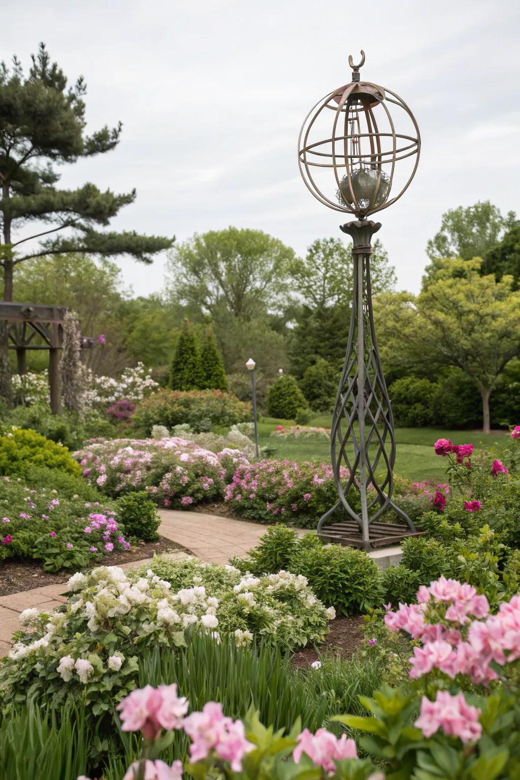 Artistic effigies contribute persona and intrigue to open-air spaces.