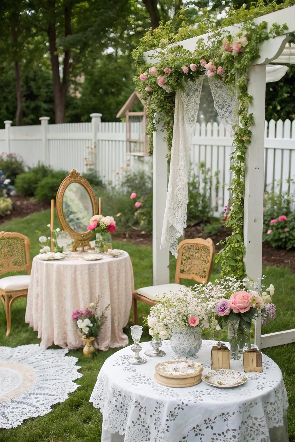 A vintage fairytale theme adds elegance and nostalgia to the event.