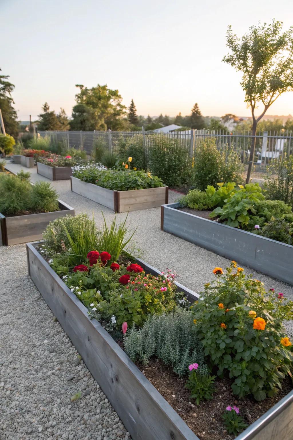 A garden with crisp, defined borders that highlight its splendor.