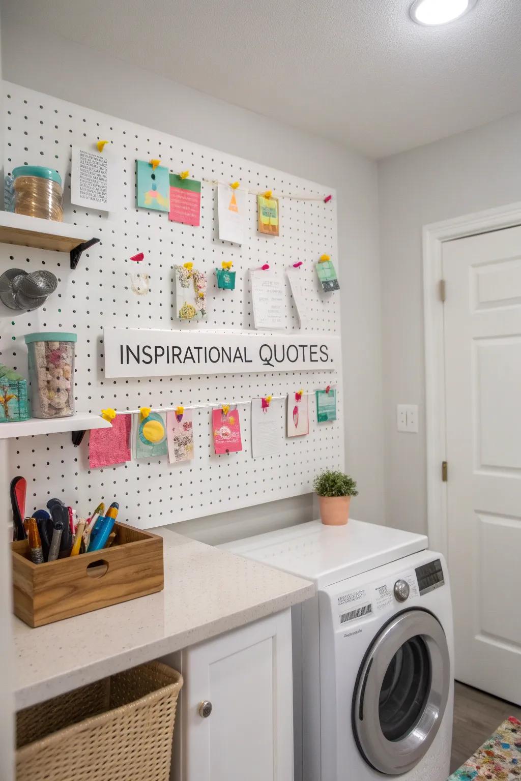 Brighten your day with a panel quote board.
