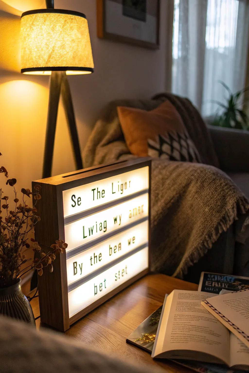 A light verse box brings warmth and fun to your place.