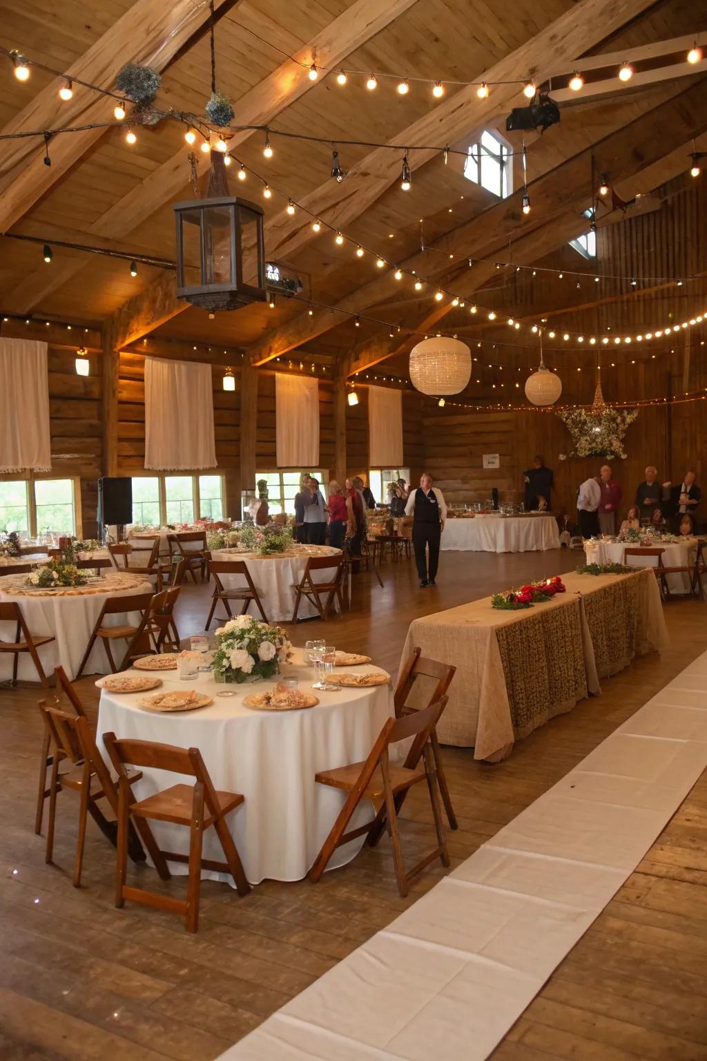 Add warmth with rustic charm and wooden accents.