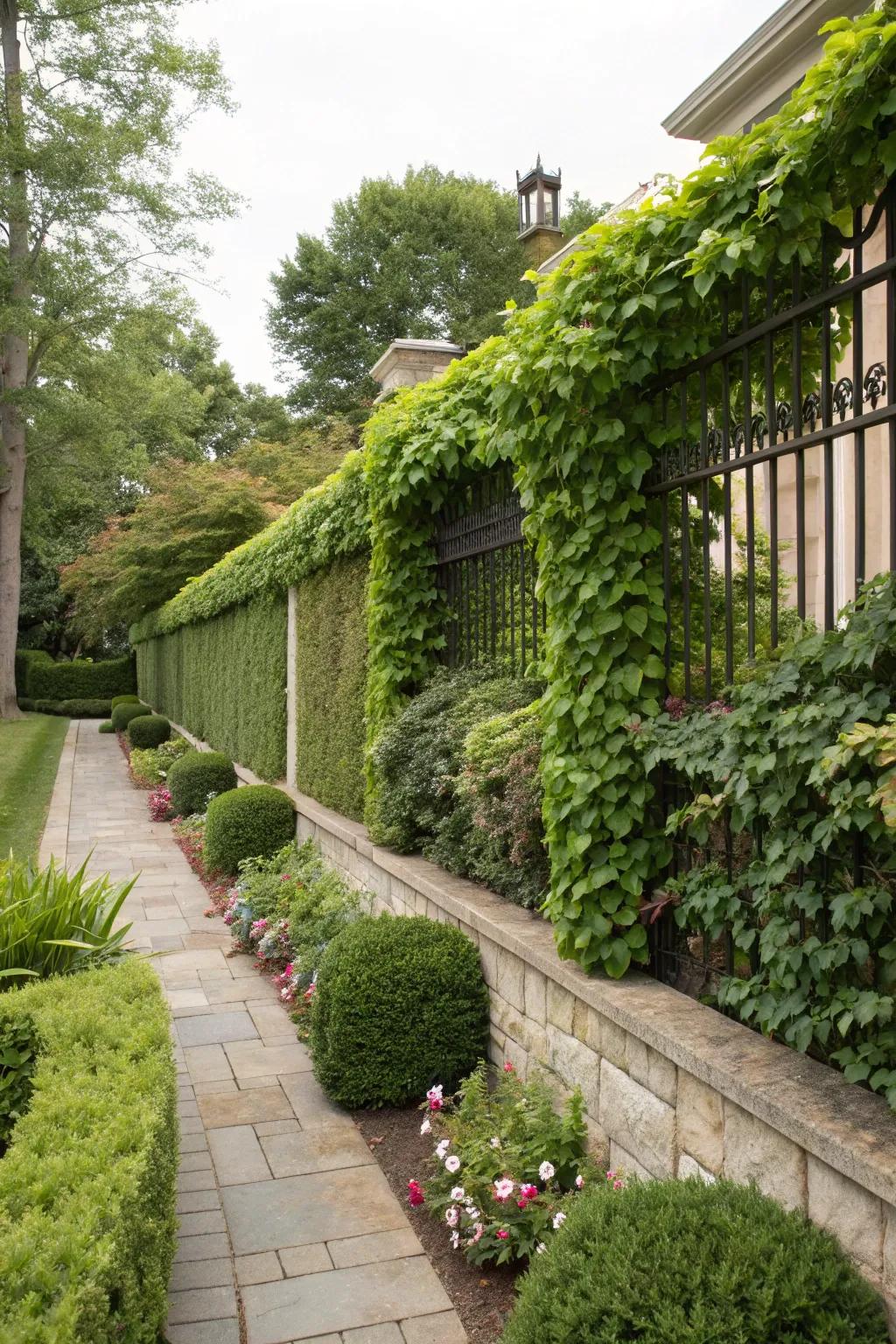 Climbers wall fences prop up greenery, introducing vibrant beauty to your home.