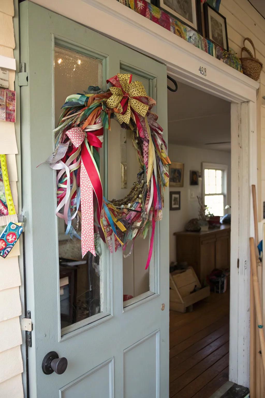 A mix and match wreath for a customized décor statement.