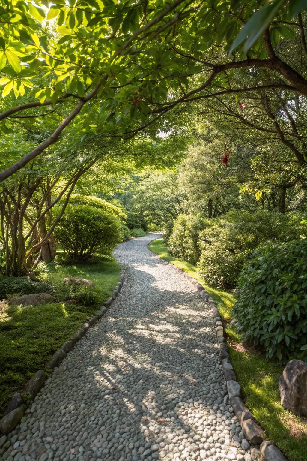 Boost your garden's appeal with a pebble path.