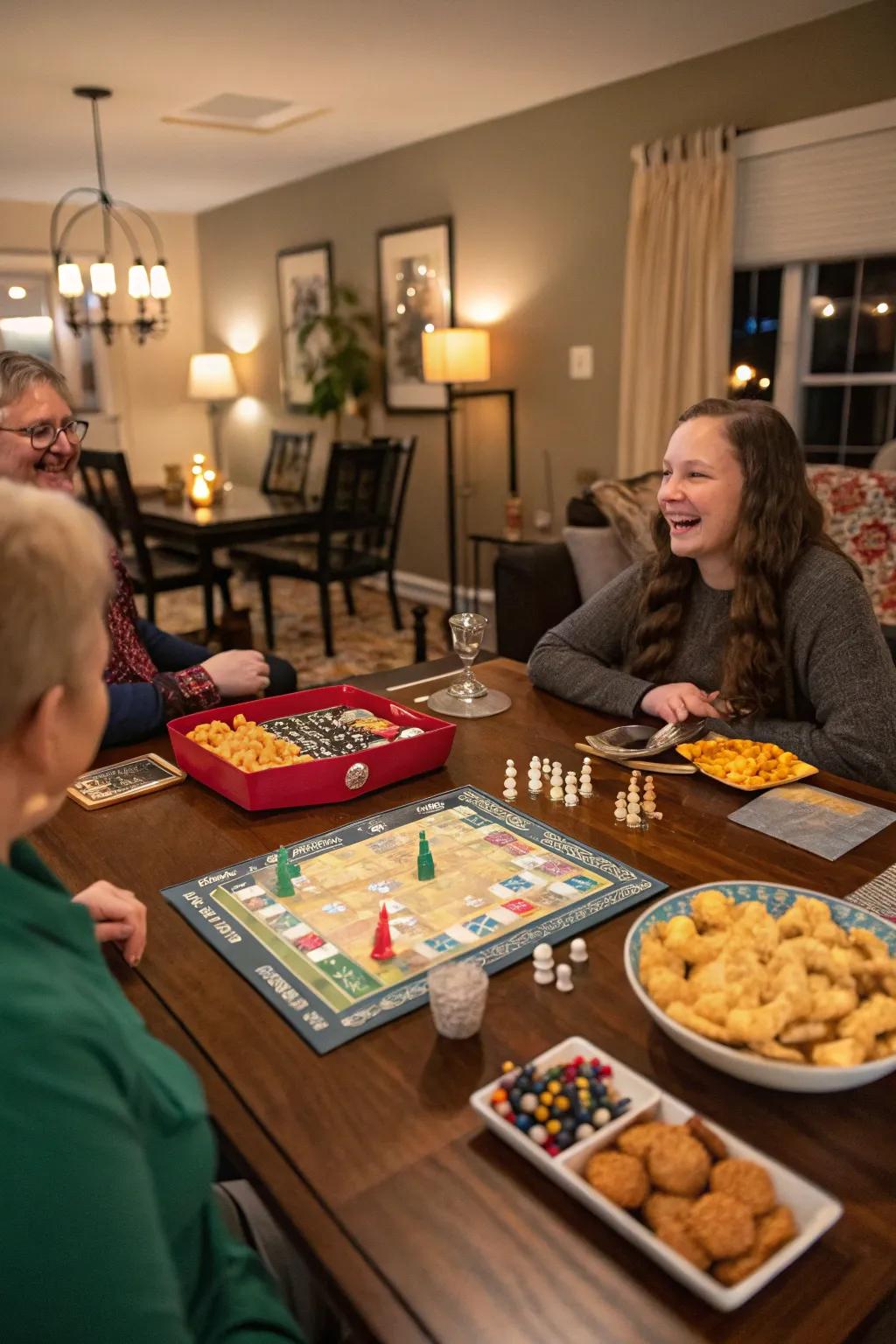 Include a shock component such as a pre-dinner game to enhance the evening.