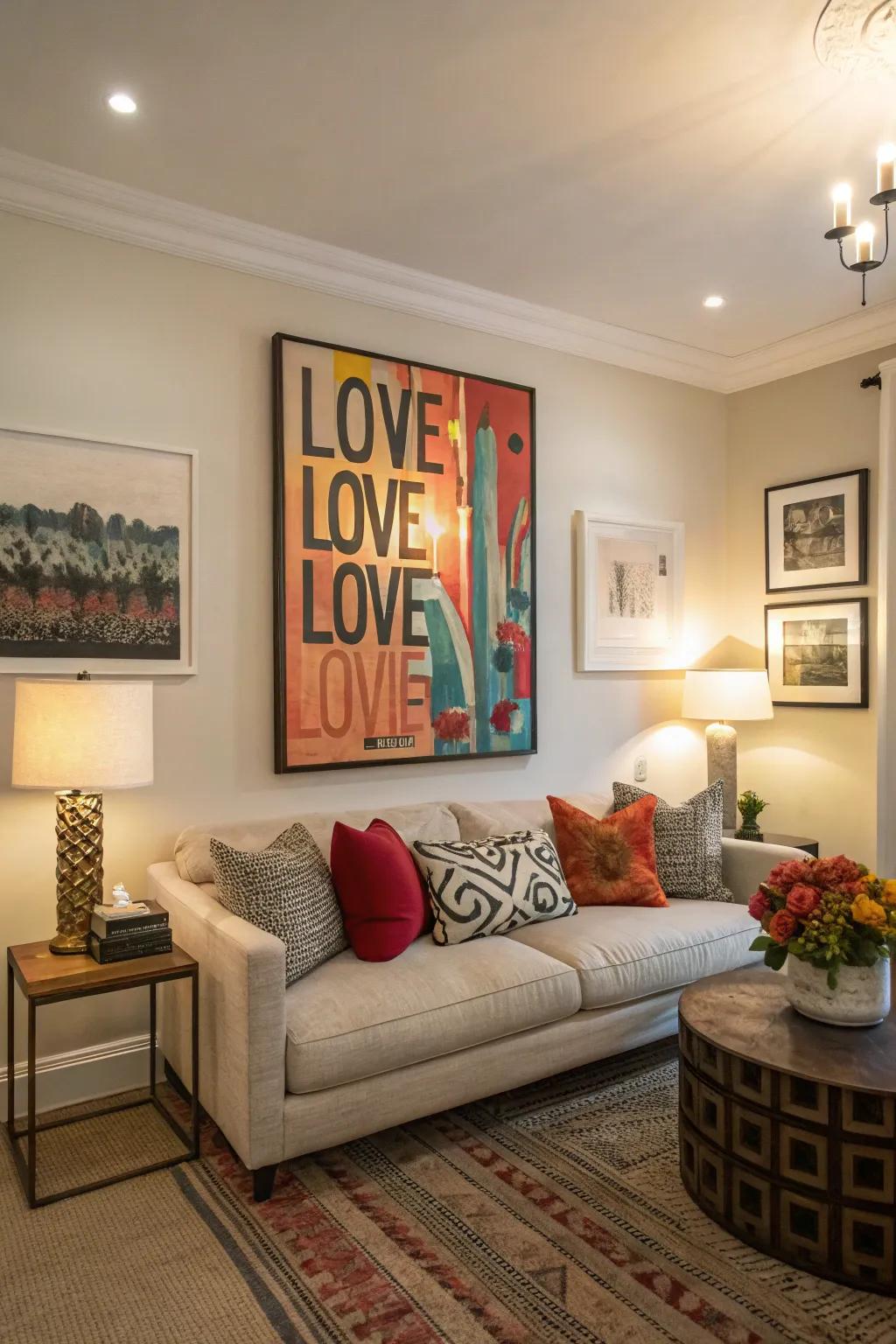 Art that stands out is a perfect centerpiece in any room.