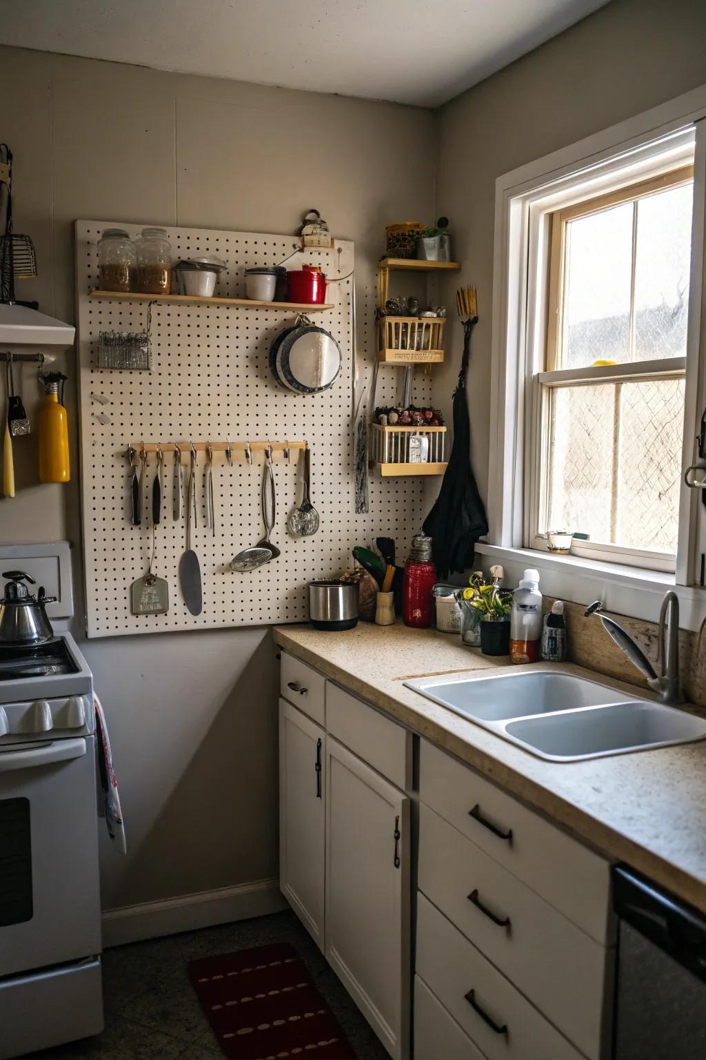 Pegboards offer versatile and efficient storage solutions.