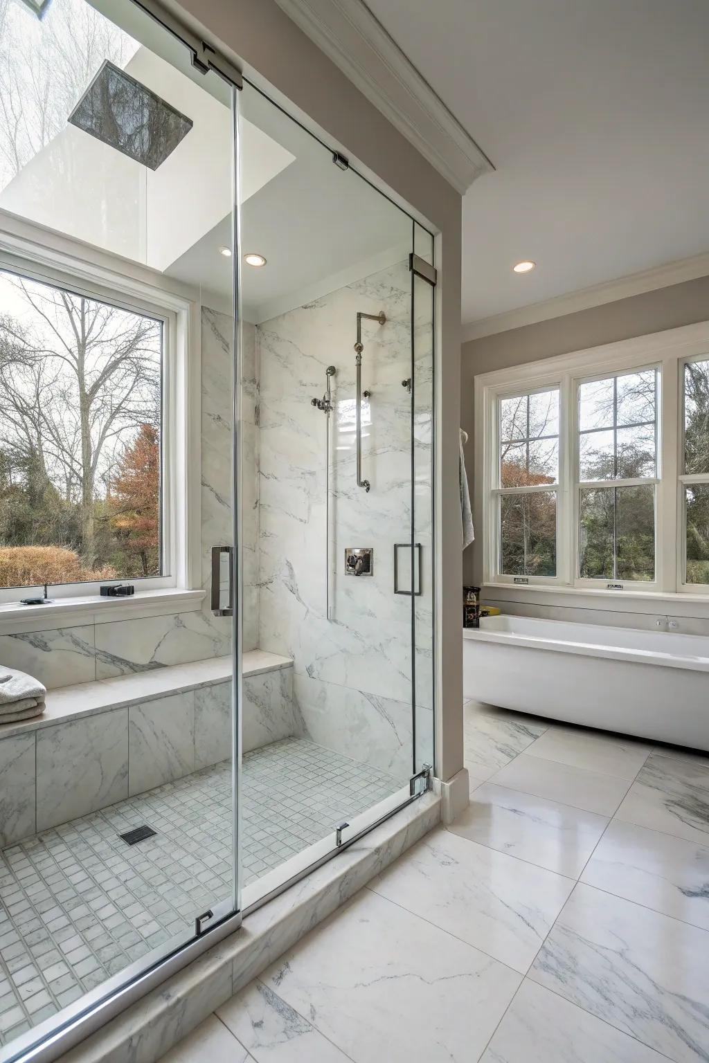 Create drama with floor-to-ceiling glass.