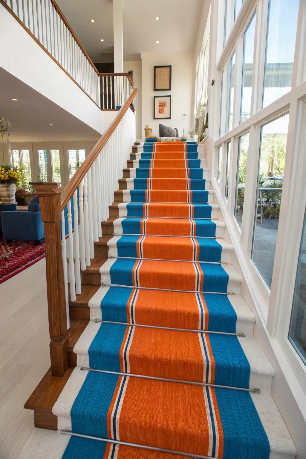 Daring and vibrant, contrasting colors make a striking statement.