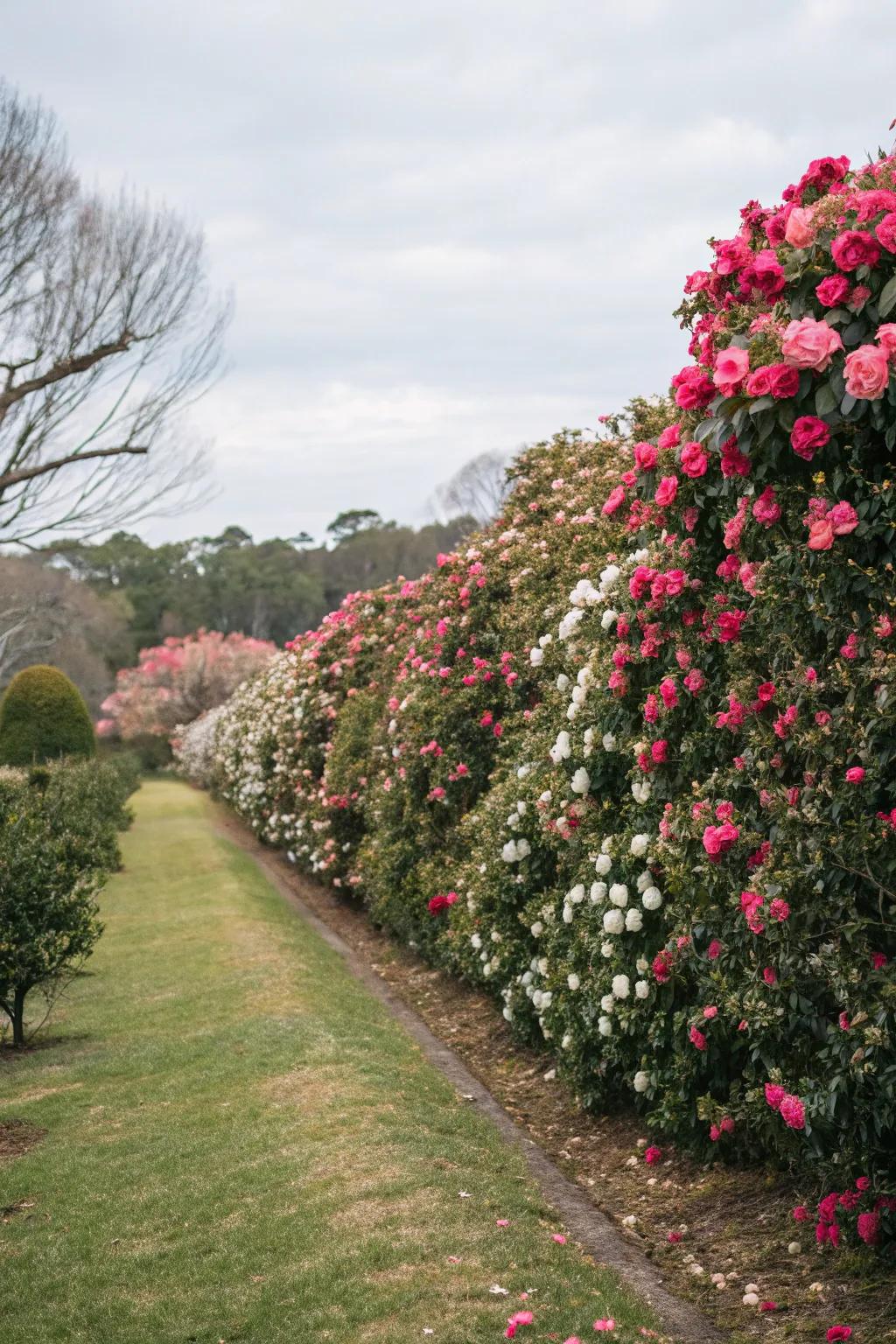Camellias add southern charm to any fence.