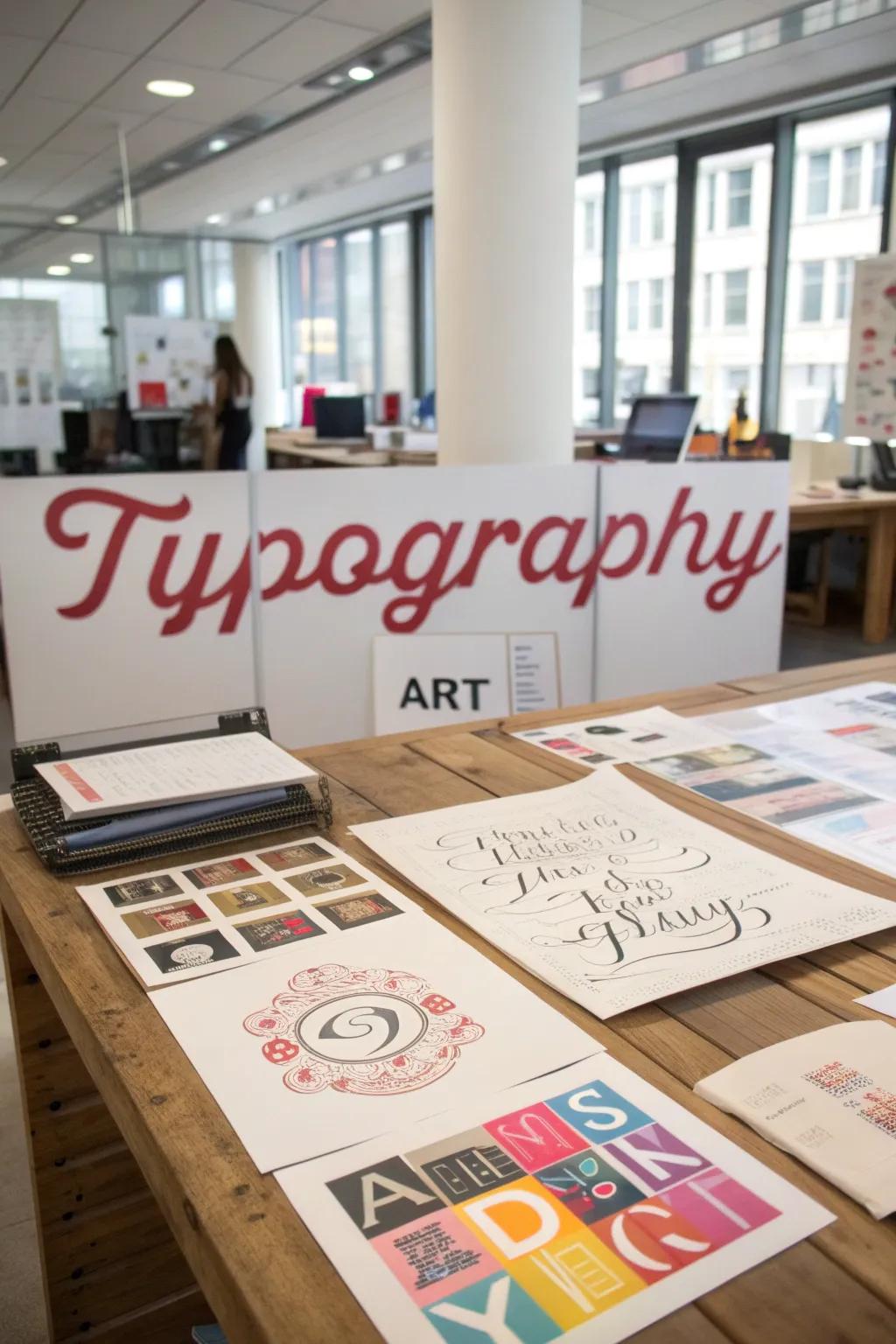 Mixing font styles adds energy and visual interest.
