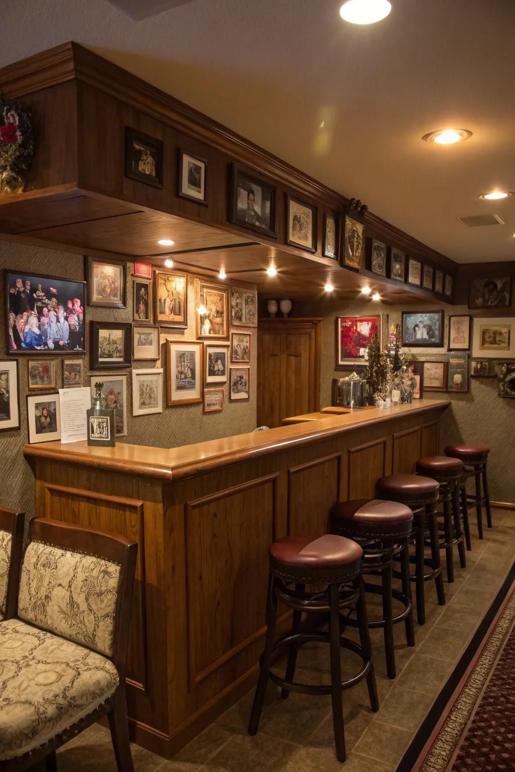 Personal accents make the bar uniquely yours.