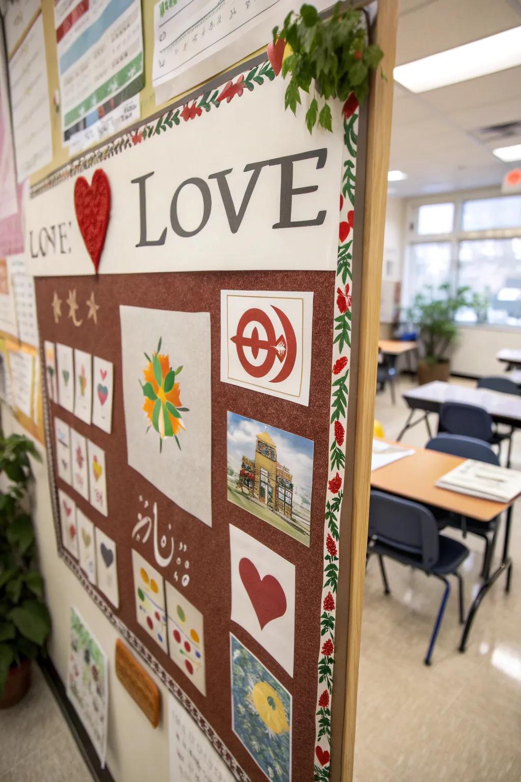 An Affection Across the Globe display commemorating civilization inclusivity.