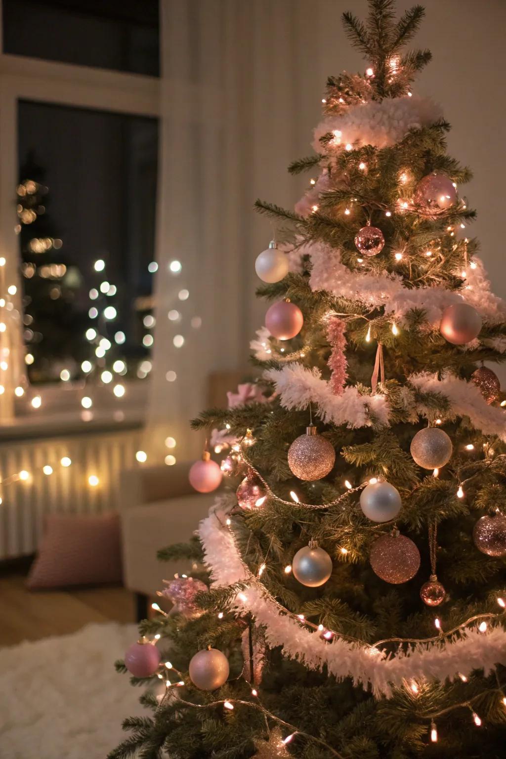 Soft lighting creates a romantic and inviting glow for your tree.