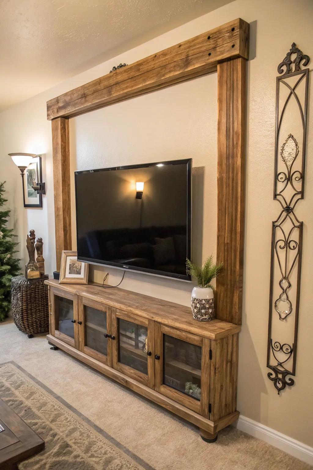 A DIY frame can transform your TV into a focal point.