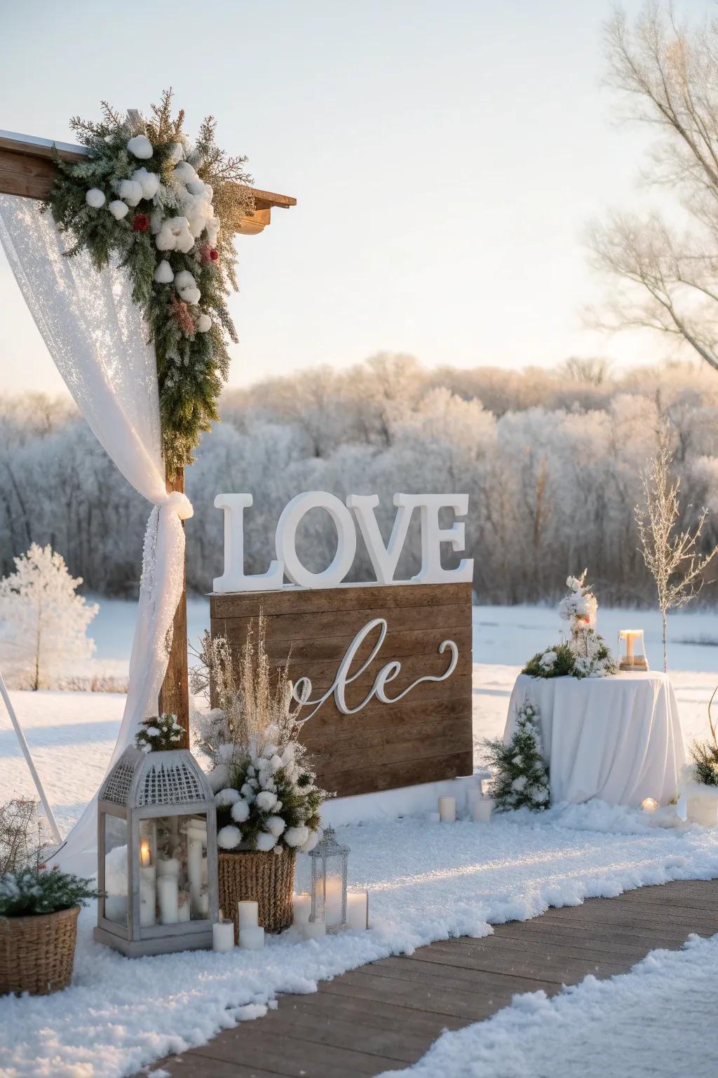 Seasonal sayings harmonize with wedding themes.