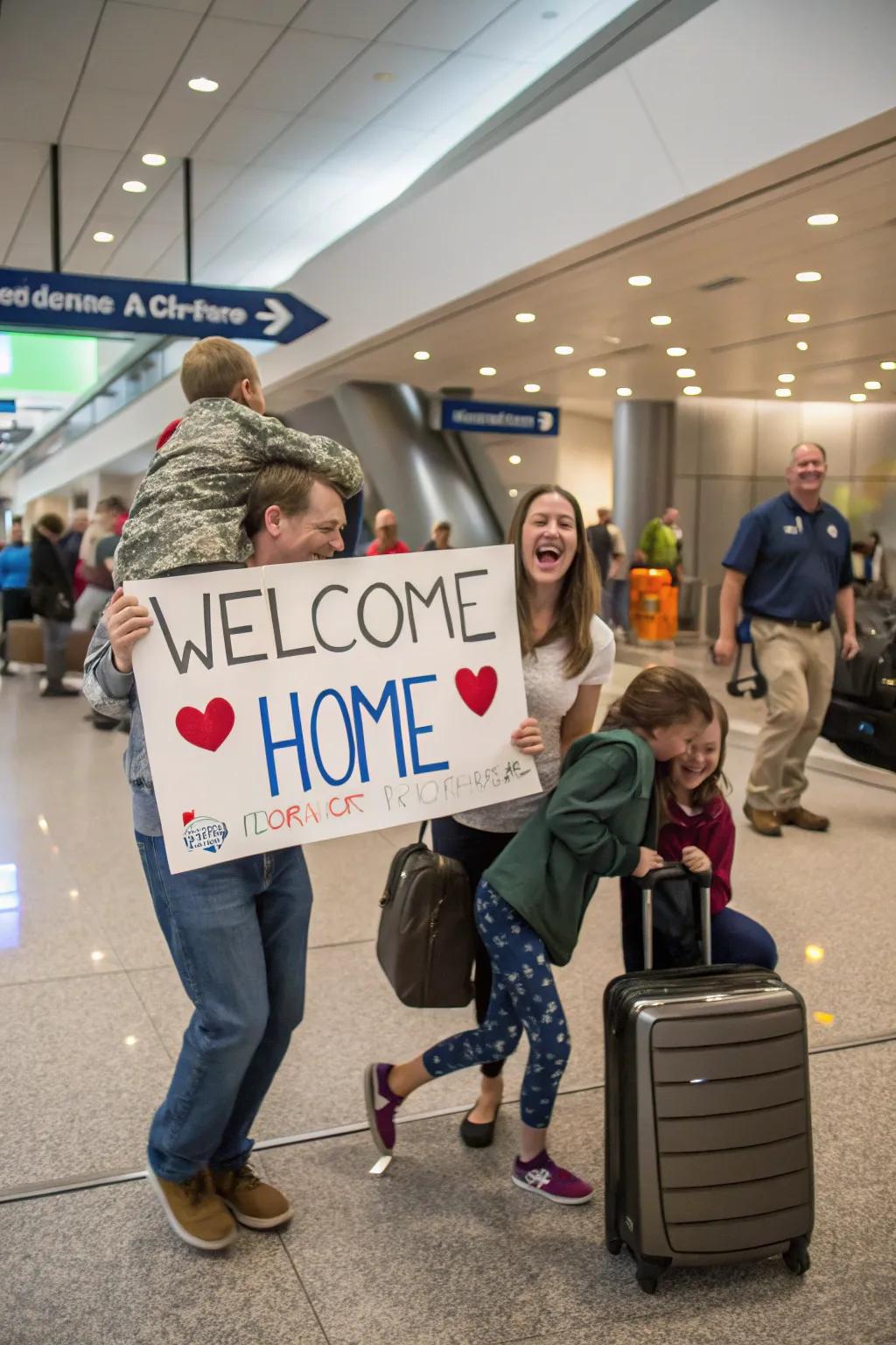 Surprise unveilings keep the thrill alive in airport greetings.