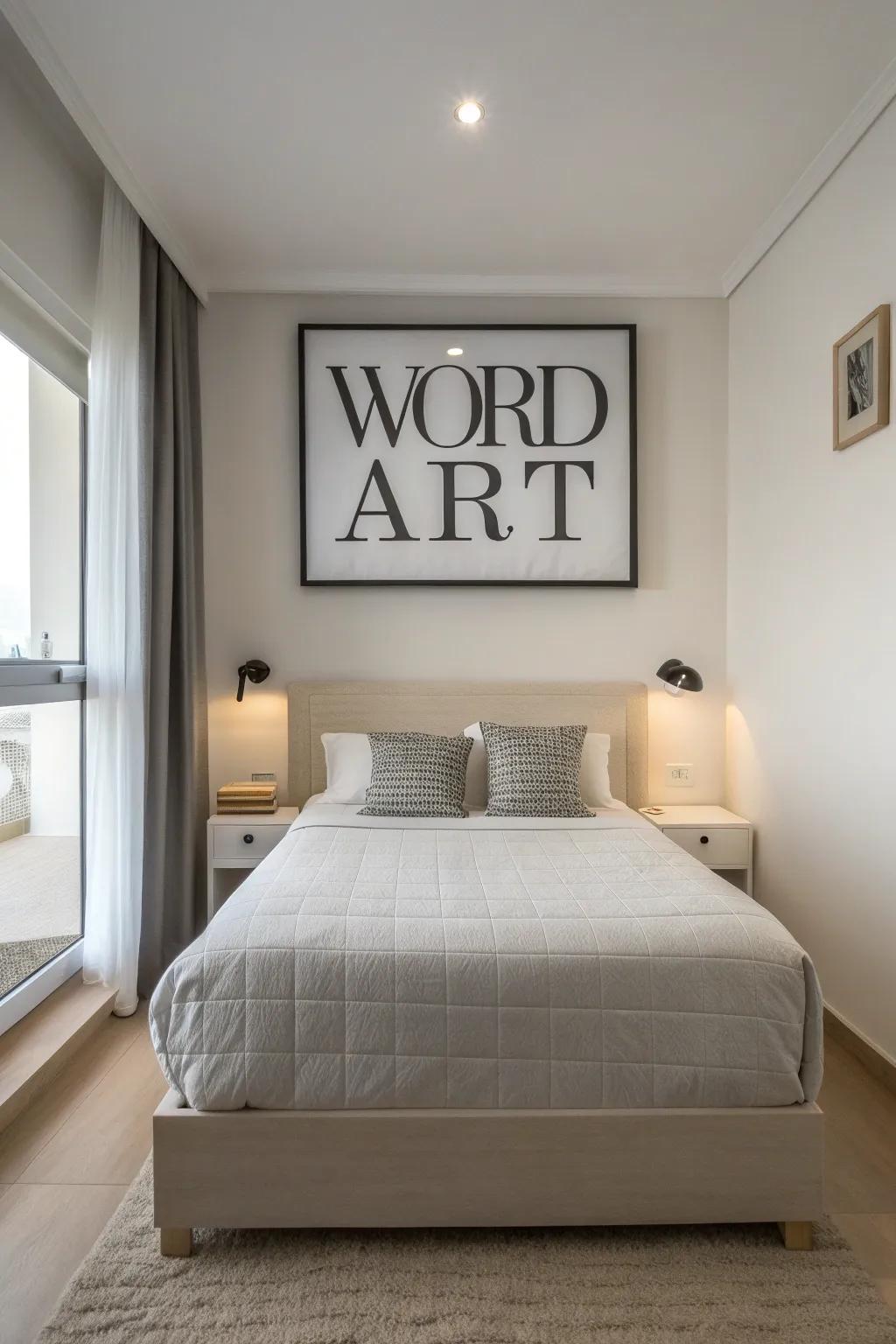 Single-tone term art provides sleek sophistication.