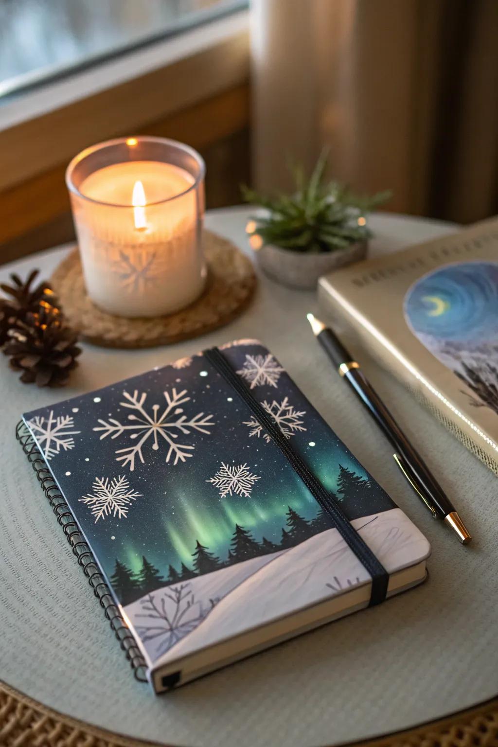 Preserve thoughts and dreams in a solstice-themed chronicle.