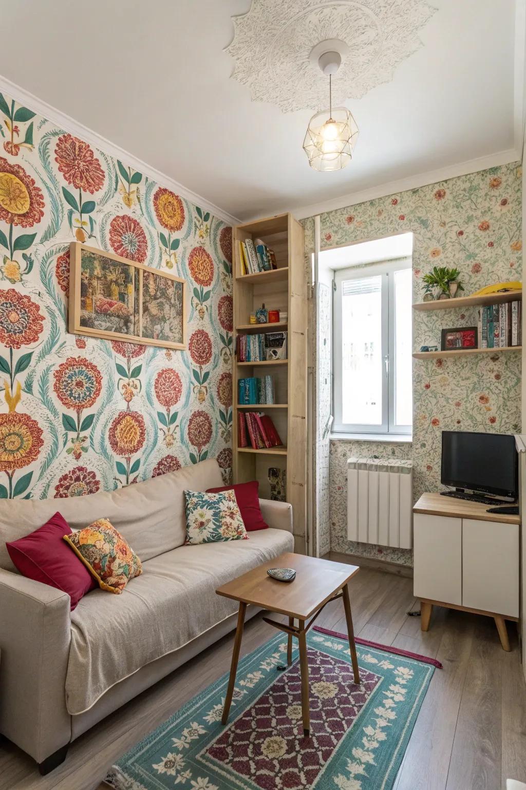 Peel-and-stick wallpaper lets you transform your space in a snap.