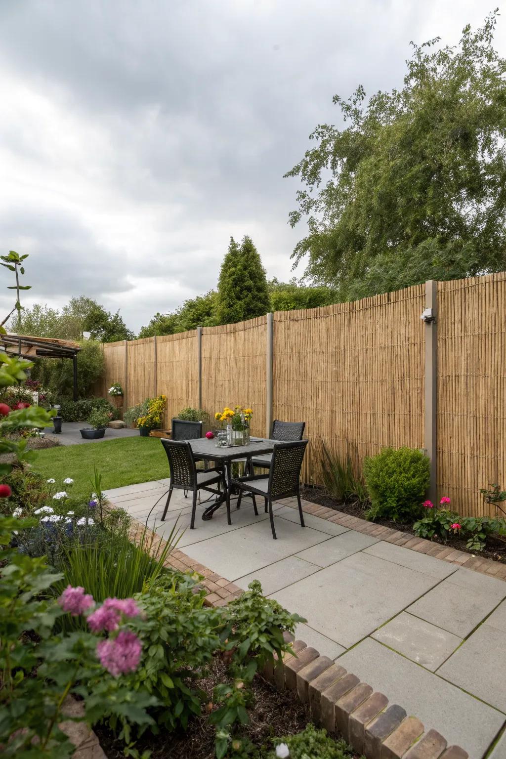 Sedge surrounds are a simple and quick fix for privacy.