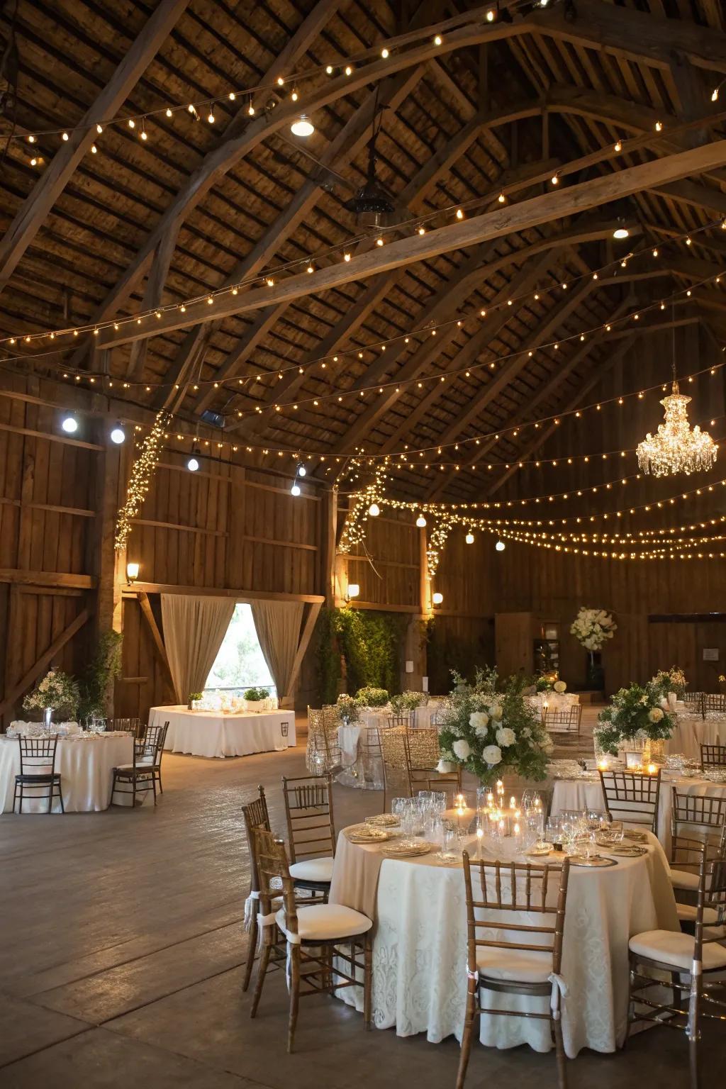 A ceremony barn venue provides a unique and charming location for celebrations.