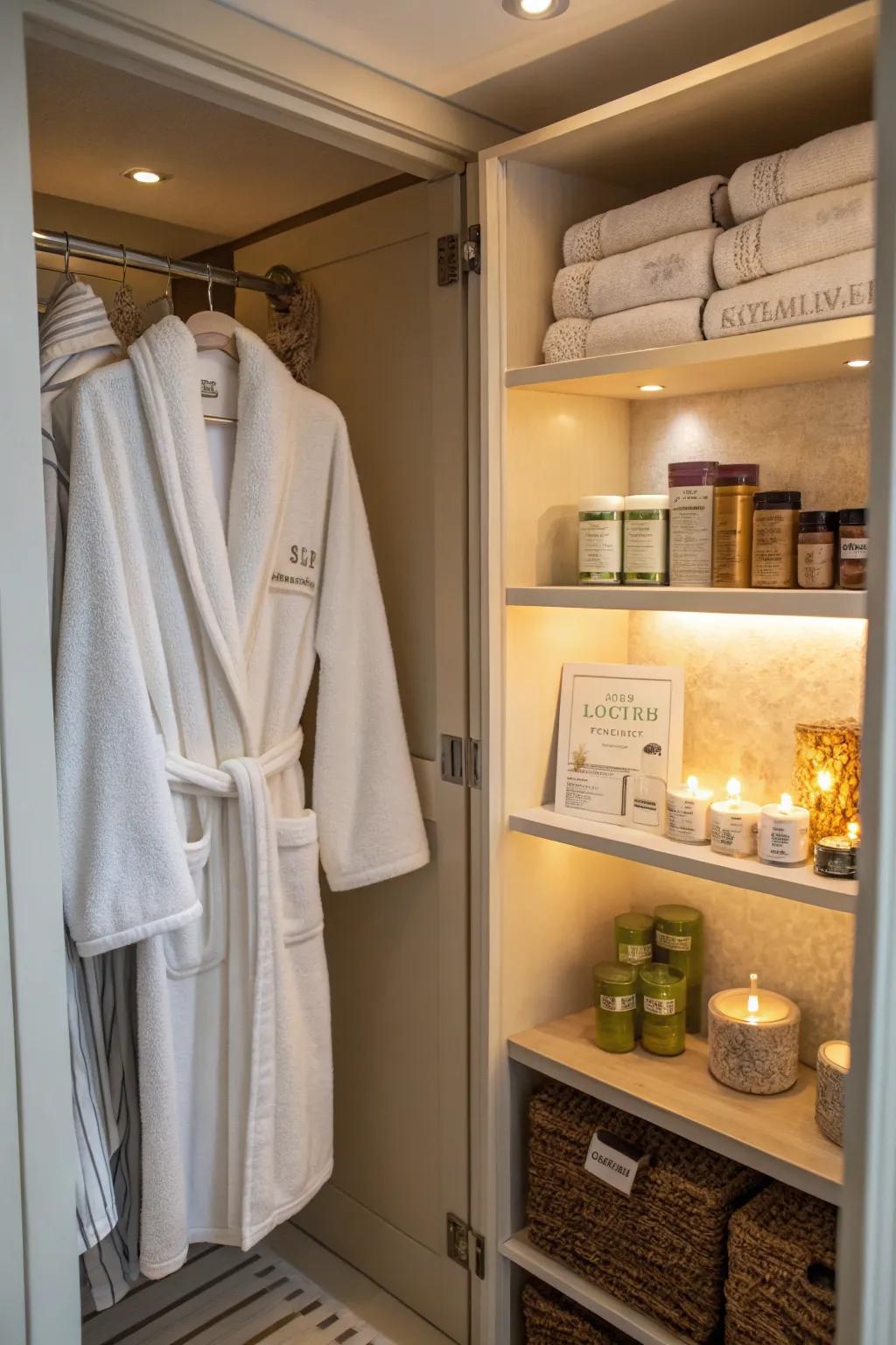 A spa-like mood adds luxury and relaxation.