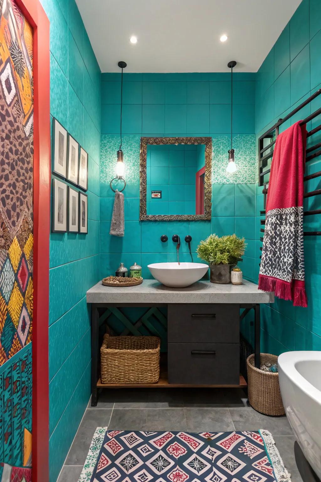 Dynamic turquoise contributes vibrancy and a hint of the unique.