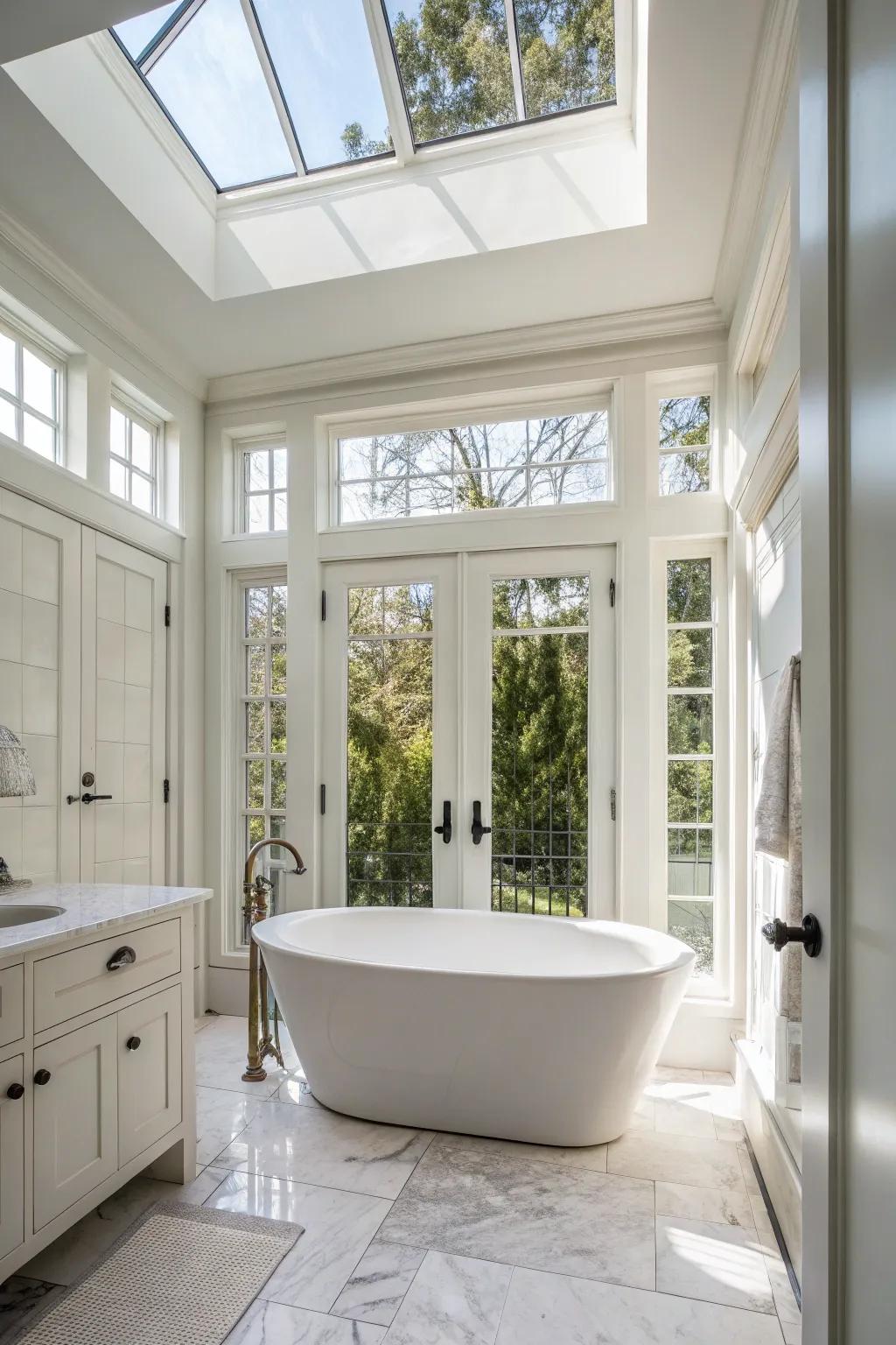 High-level windows provide elevated natural light.