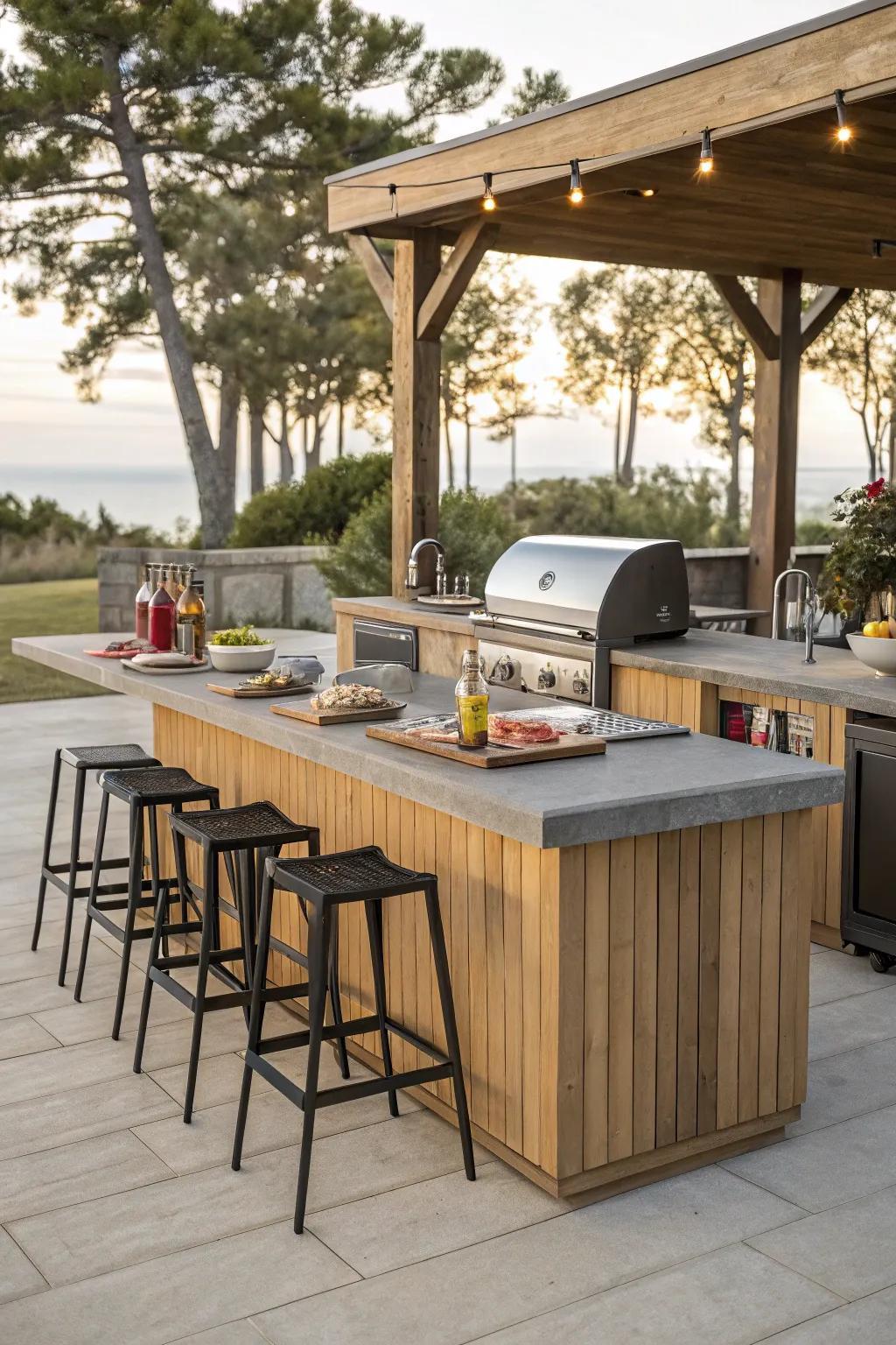 Maximize space and function with extended countertops.