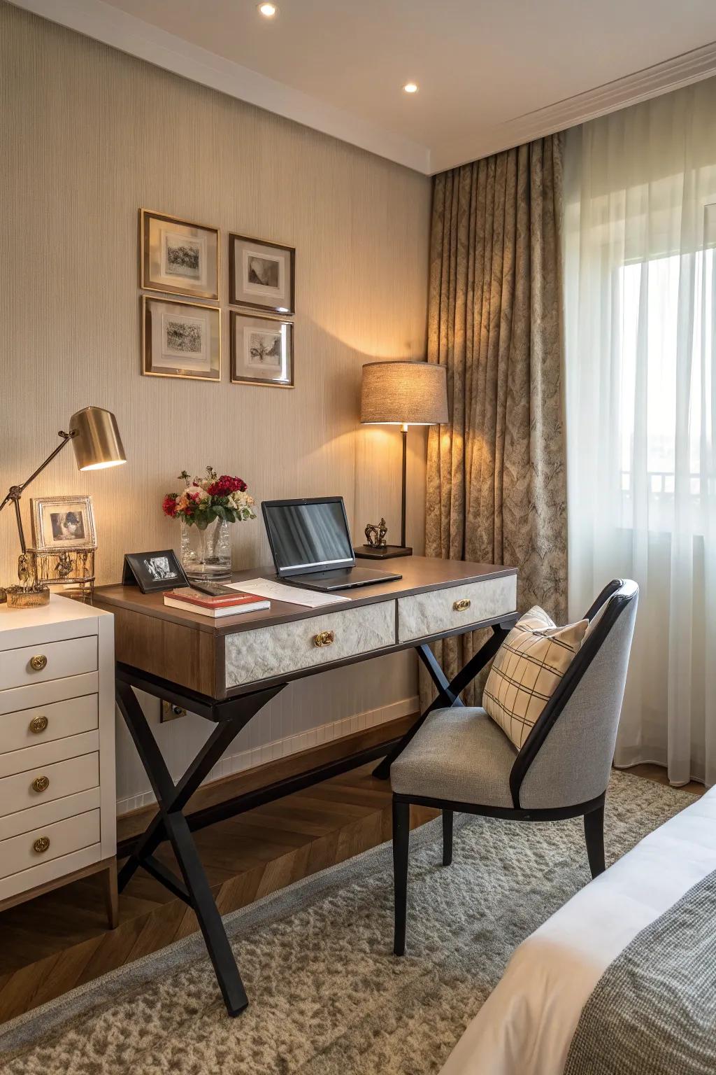 Make your desk the focal point of your room.