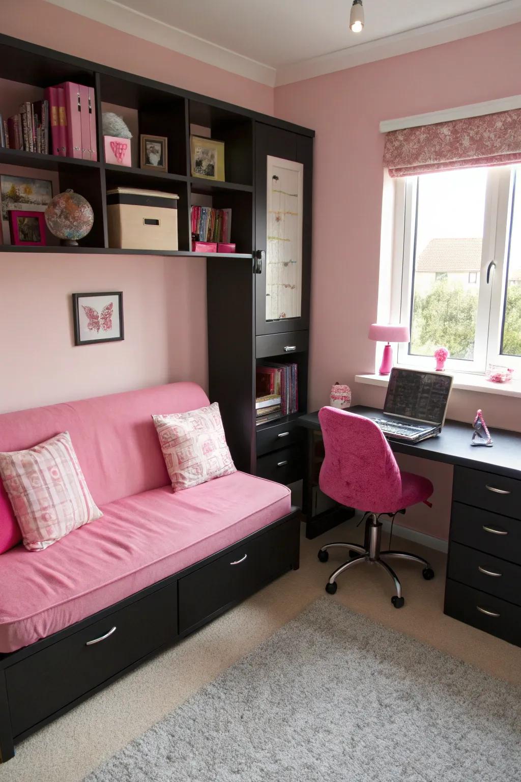 Multifunctional furniture maximizes space without sacrificing style.