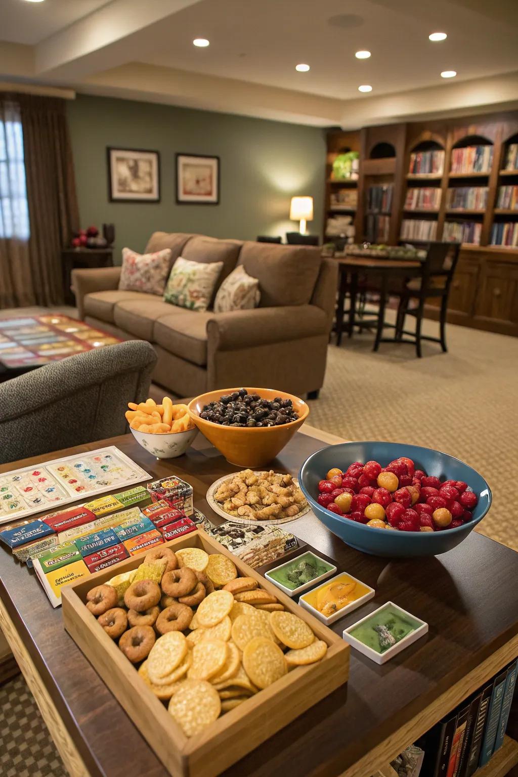 A treat post sustains everyone's fueling and readiness for game evening.