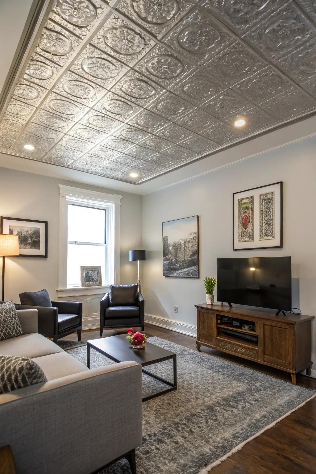 Cover acoustic finishes for a fresh, updated look.