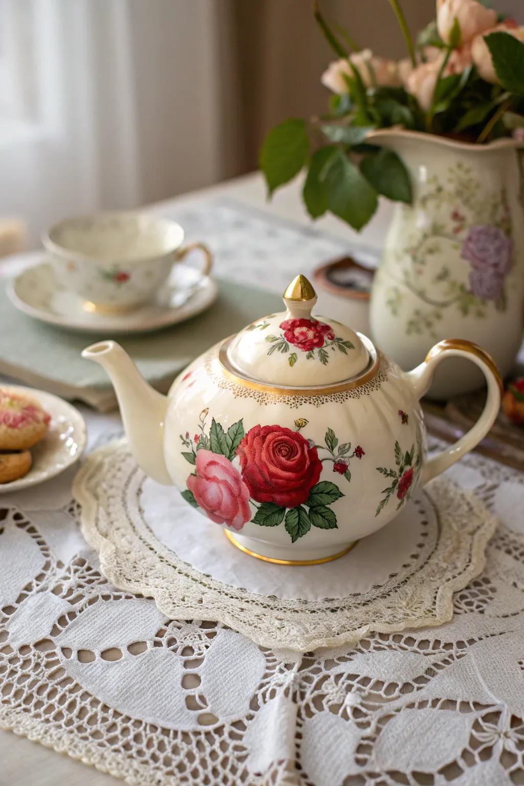 Fill your world with romance using ceramic pieces that capture the beauty of roses.