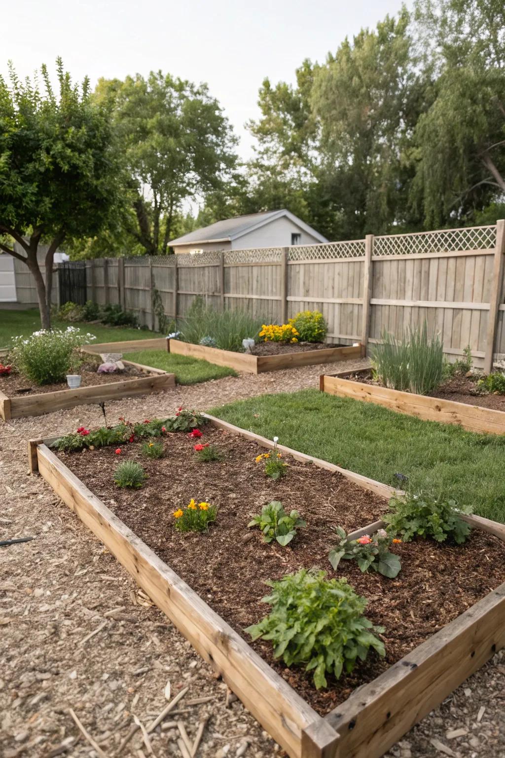 Mulch provides a tidy and nurturing environment for plants.