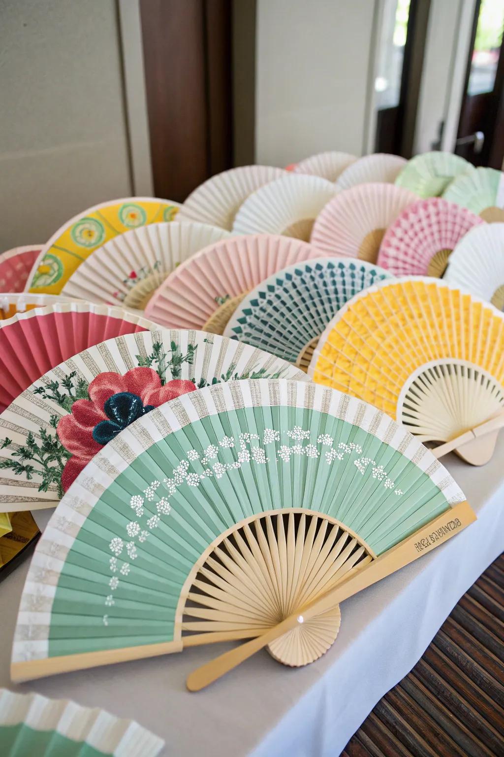 Ornamental blowers keep guests comfortable while adding an artistic flair.
