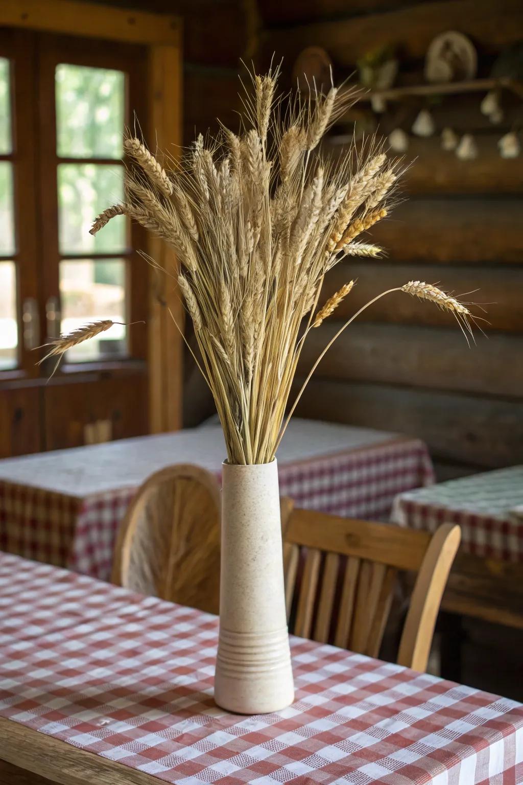 Countryside charisma: grain infuses warmth and countryside refinement.