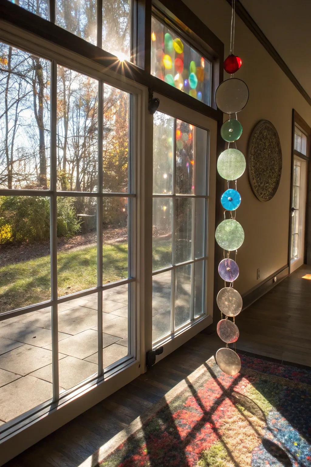 Dazzle with glass circle art.
