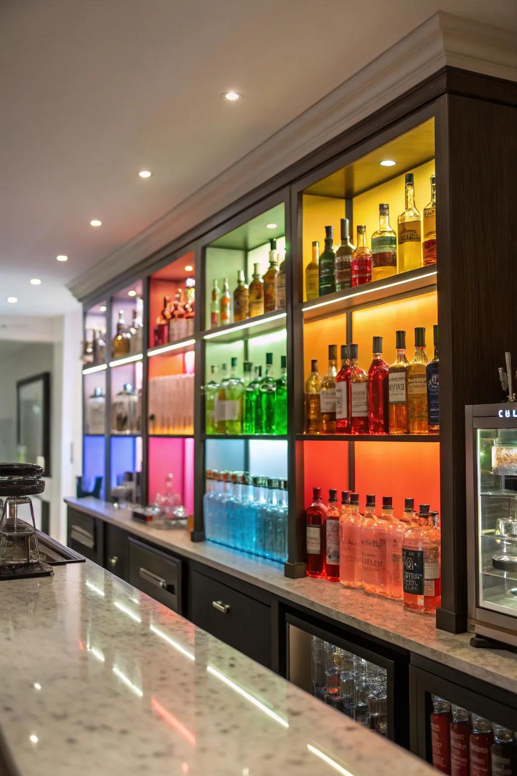 Colorful accents ensure your bar stands out.