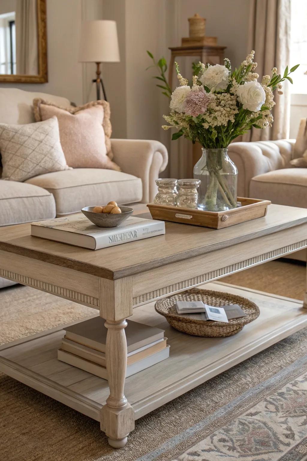 Neutral tones foster a serene and balanced environment.