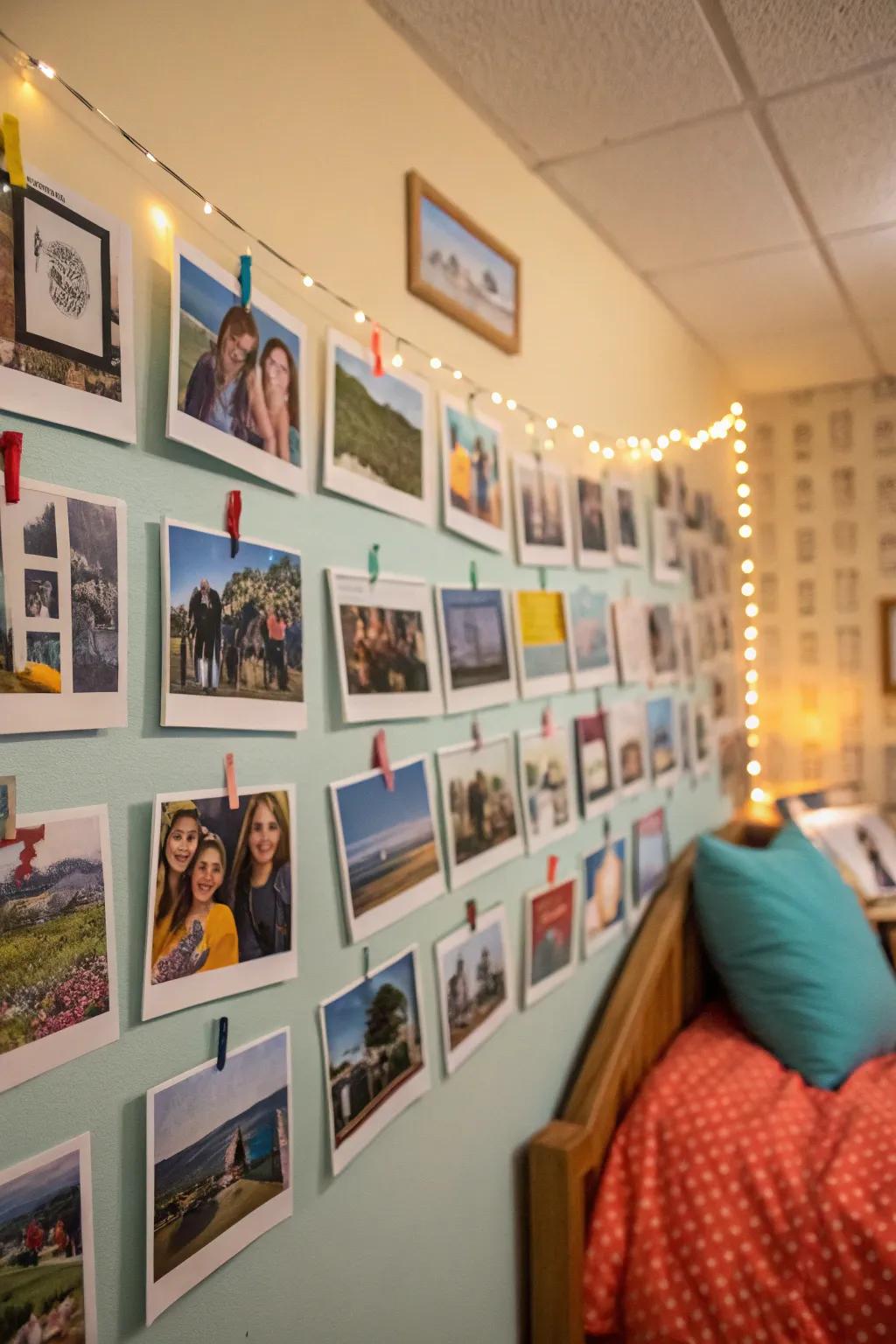 A snapshot display helps precious memories.